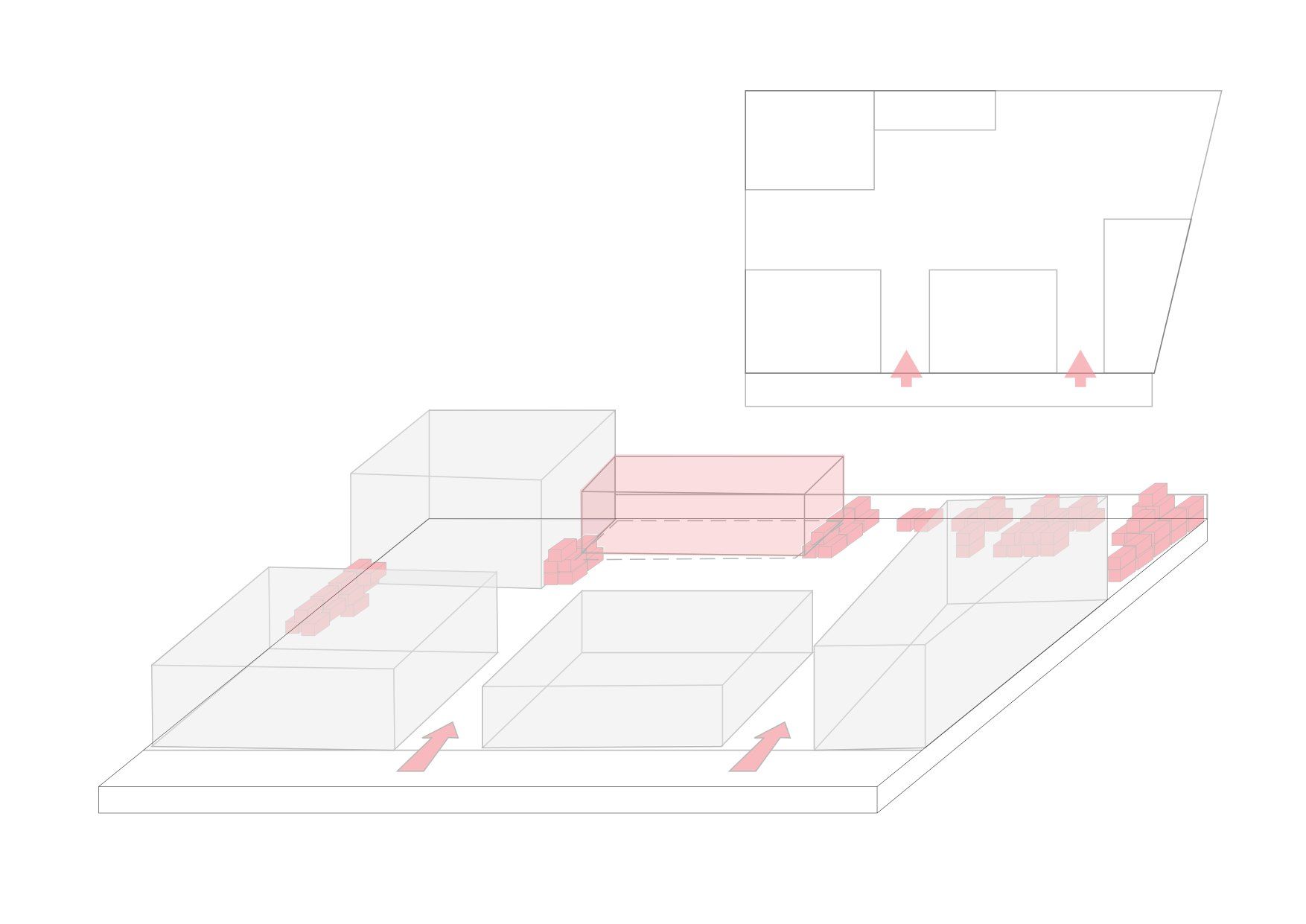 Bloc-diagramme du remaniement, accès et flux à travers la zone